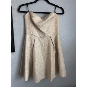 White and gold dress